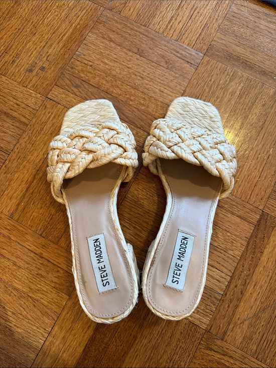 Steve Madden Shoes - Steve Madden Raffia Braided Slide Mules - Size 7.5